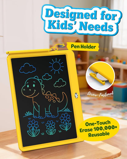 Bravokids Toys for 3-6 Years Old Girls Boys, LCD Writing Tablet 10 Inch Doodle Board, Electronic Drawing Pads, Educational Birthday Gift for 3 4 5 6 7 8 Years Old Kids Toddler (Blue)