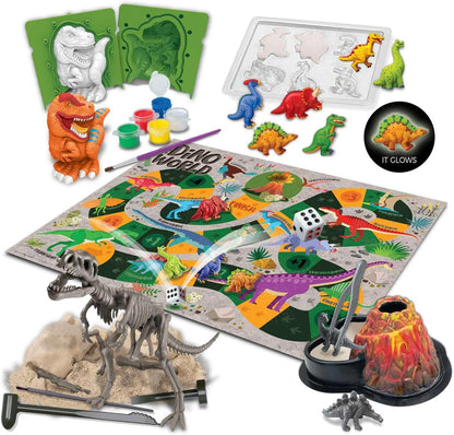 4M | STEAM Dinosaur World Exploration| Hands-On Science Kit with Dinosaur Figures & Fossil Experiments for Kids Ages 5+ - Educational Paleontology Toy Gift