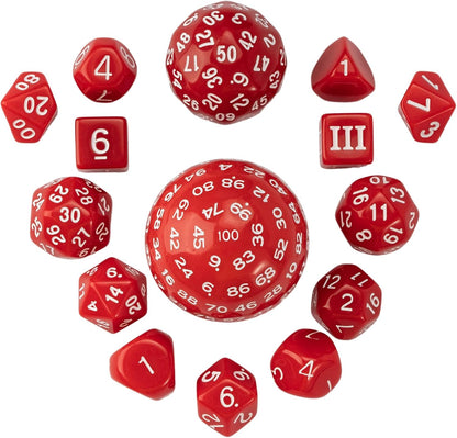 15 Pieces Complete Polyhedral DND Dice Set D3-D100 Spherical D&D Dice Set with Dragon Eye Dice Bag, D100 Dice for RPG Table Games(Black w/Purple Numbers)