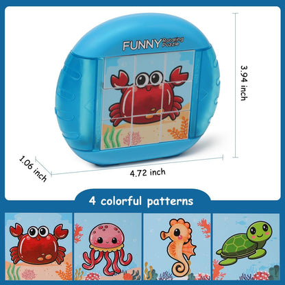 Rotating Puzzle for Kids 3 4 5 6 7 8 Year Old, 4 Puzzles in 1, Toddlers Travel, Car, Airplane, Road Trip Activities, Fine Motor Skills, Fidget, Gift for Boys & Girls Ages 3+ (Dinosaur)