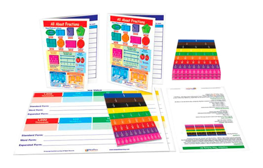 NewPath Learning Fraction Tiles Activity Kit, Grades 3 to 5