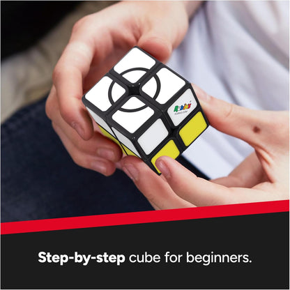 Rubik’s Cube, Apprentice, 2x2 Beginner Cube, Problem-Solving Brain Teaser, Classic Color-Matching Puzzle, Fidget Toy, Sensory Puzzle for Adults, Teens, Kids, for Ages 7 & Up
