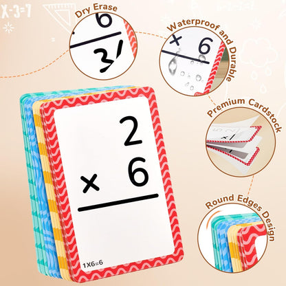 JoyCat 162 Multiplication Flash Cards - All Facts 1-12 Times Tables with Visual Aids Mastered & Review Sorting for Kids 3rd 4th 5th Grade or Homeschool Supplies
