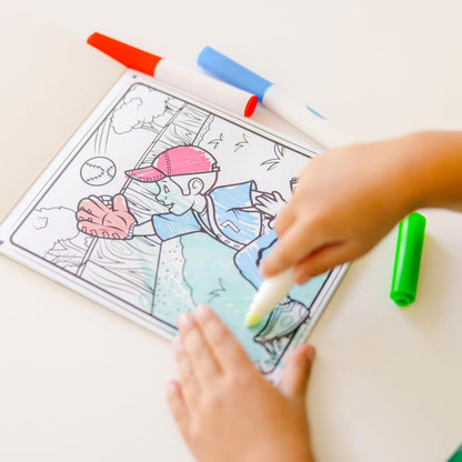 Melissa & Doug Write-On Reusable Games Activity Book - Travel Games and Kids Games With Dry Erase Markers for Kids, Road Trip Activities for Kids, Ages 6+ - FSC Certified
