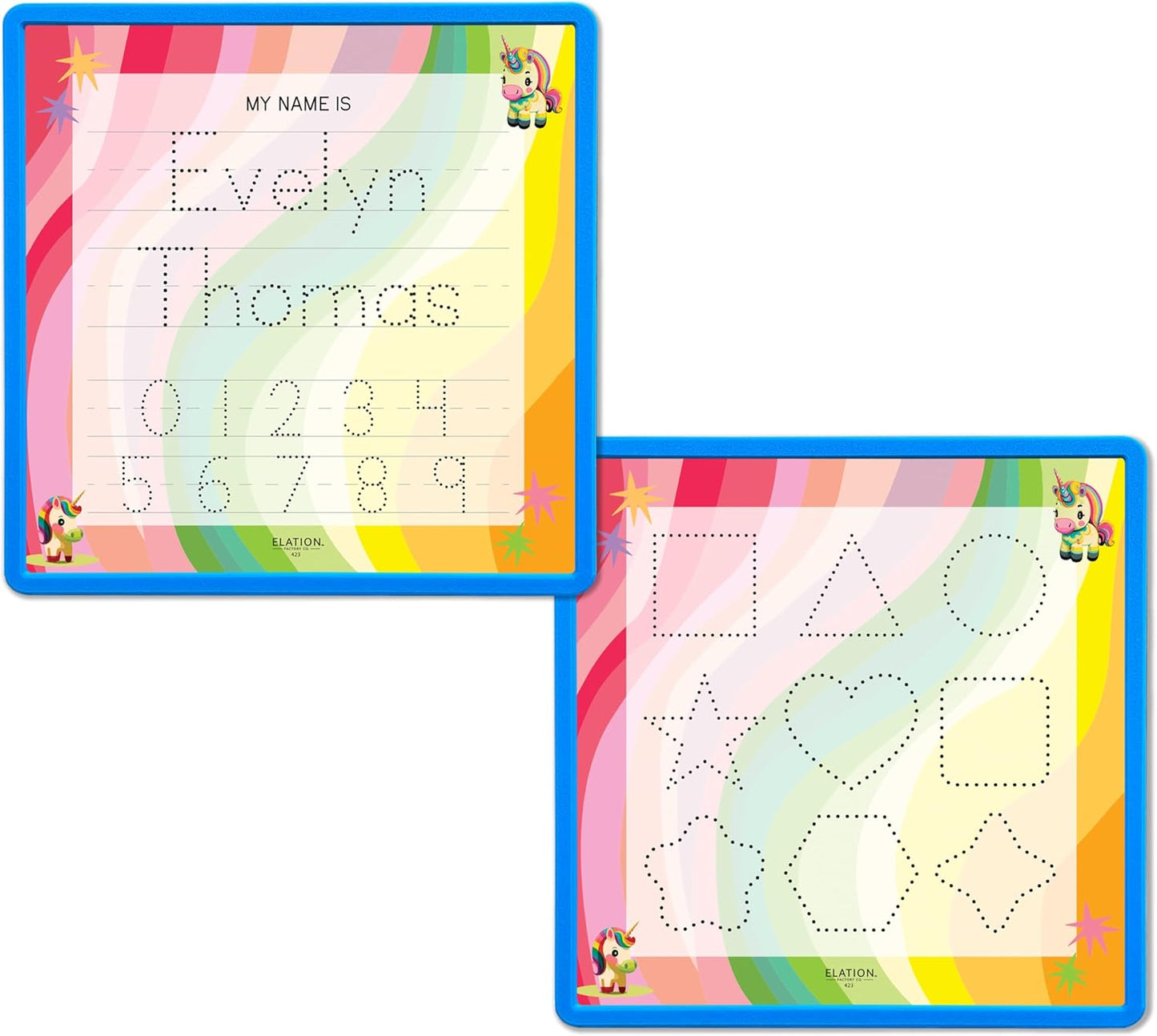 Kid's Name Tracing Board | Dry Erase Letter Tracing | Reusable Name Alphabet Tracing| Number Tracing | Personalized | Baby Unicorn Theme