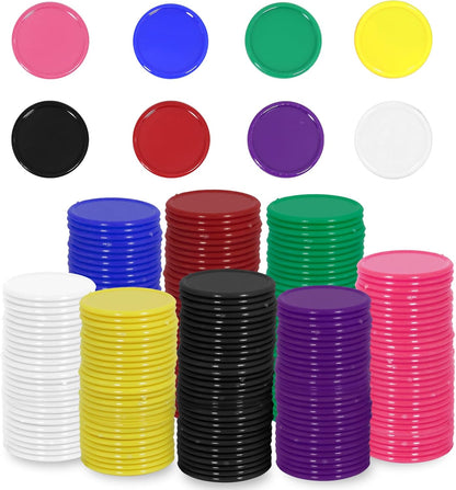 480Pcs Plastic Poker Mini Chips in 8 Colors Bulk Poker Card Game Chips for Game Play Learning Math Counting Kids Teaching Rewards（3CM in Diameter）