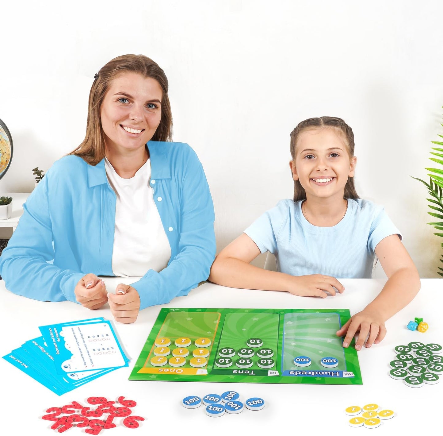 Simply Magic 113 PCS Fun Magnetic Regrouping Activities Kit & 246 PCS Display Magnetic Place Value ans Discs Set
