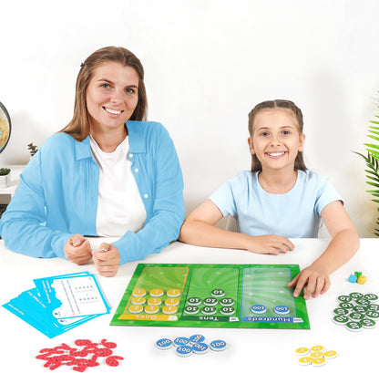 Simply Magic 113 PCS Fun Magnetic Regrouping Activities Kit & 246 PCS Display Magnetic Place Value ans Discs Set