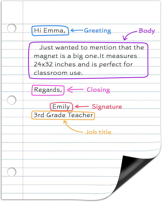 SCRIBBLEDO 24” x 30” Giant Magnetic Notebook Paper For Classroom Elementary Classroom Must Haves for Teachers Elementary Dry Erase Magnetic Lined Paper for Whiteboard Notes Lists and Handwriting