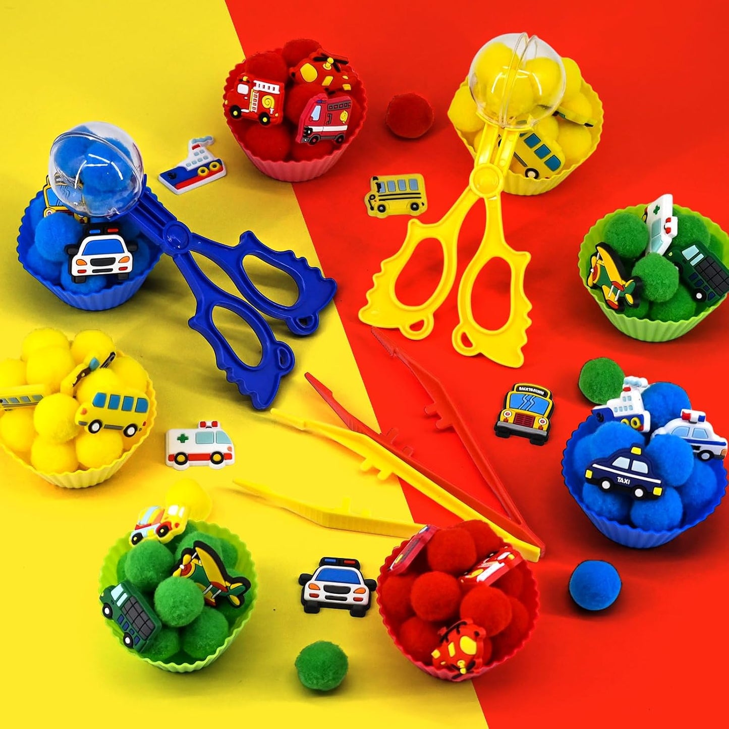 270 Pcs Numbers and Letters Sensory Bin Items Back to School Counting Sorting Sensory Bin Filler Fine Motor Numbers and Letters Geometric Figure Counts for Easter Spring Summer Sorting