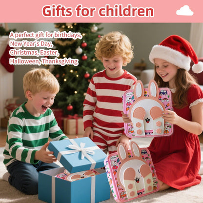 Montessori Busy Book, Suitable for Toddlers Aged 1-3, Felt Sensory Activity Book, Children's Travel Toy, Quiet Book Busy Board, Birthday Gift for Boys and Girls