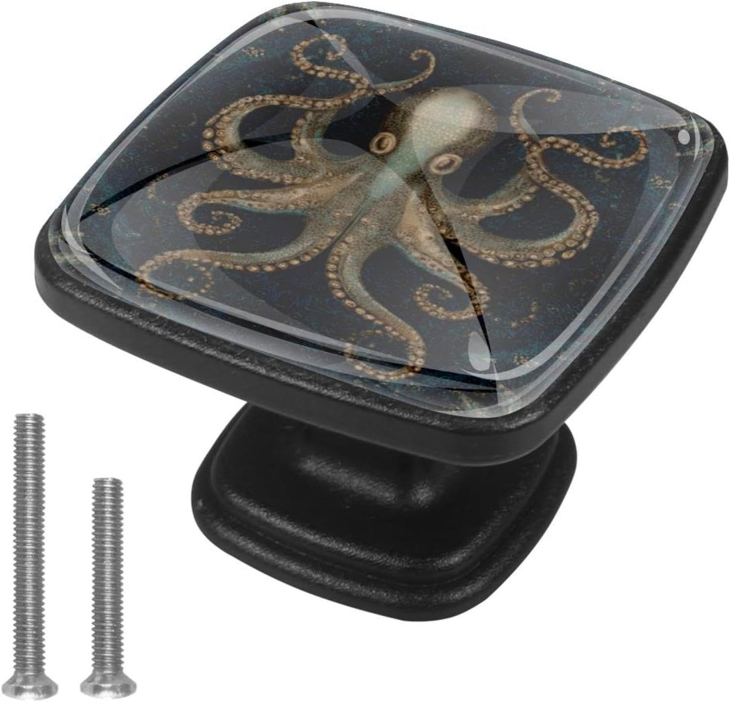 4 Pack Cabinet Knobs Drawer Pulls, 30mm Round ABS Glass Drawer Hardware Growing Butterfly Cabinet Handles with Screws for Dressers Kitchens Cupboard
