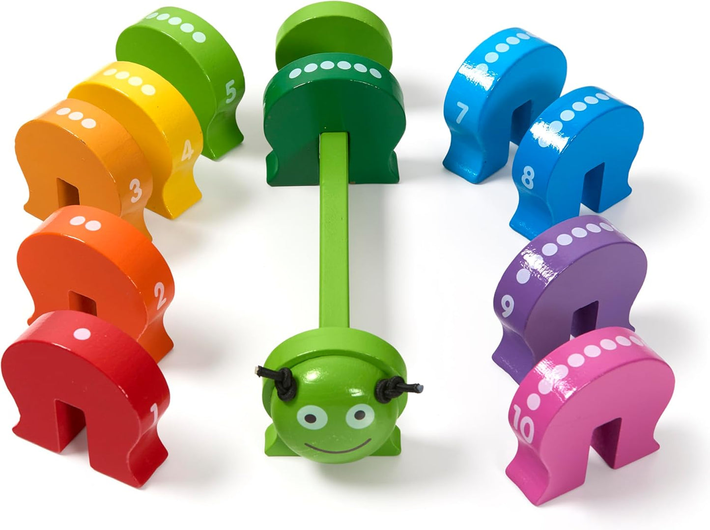 Melissa & Doug Counting Caterpillar - Classic Wooden Toy with 10 Colorful Numbered Segments