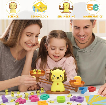 Snugzy Frog Balance Counting Toys, Number Counting Scale Games for Kids Cool Math Learning Games for Boys and Girls Preschool Kindergarten Learning STEM Montessori Educational Toys for 3+ (93 PCS)