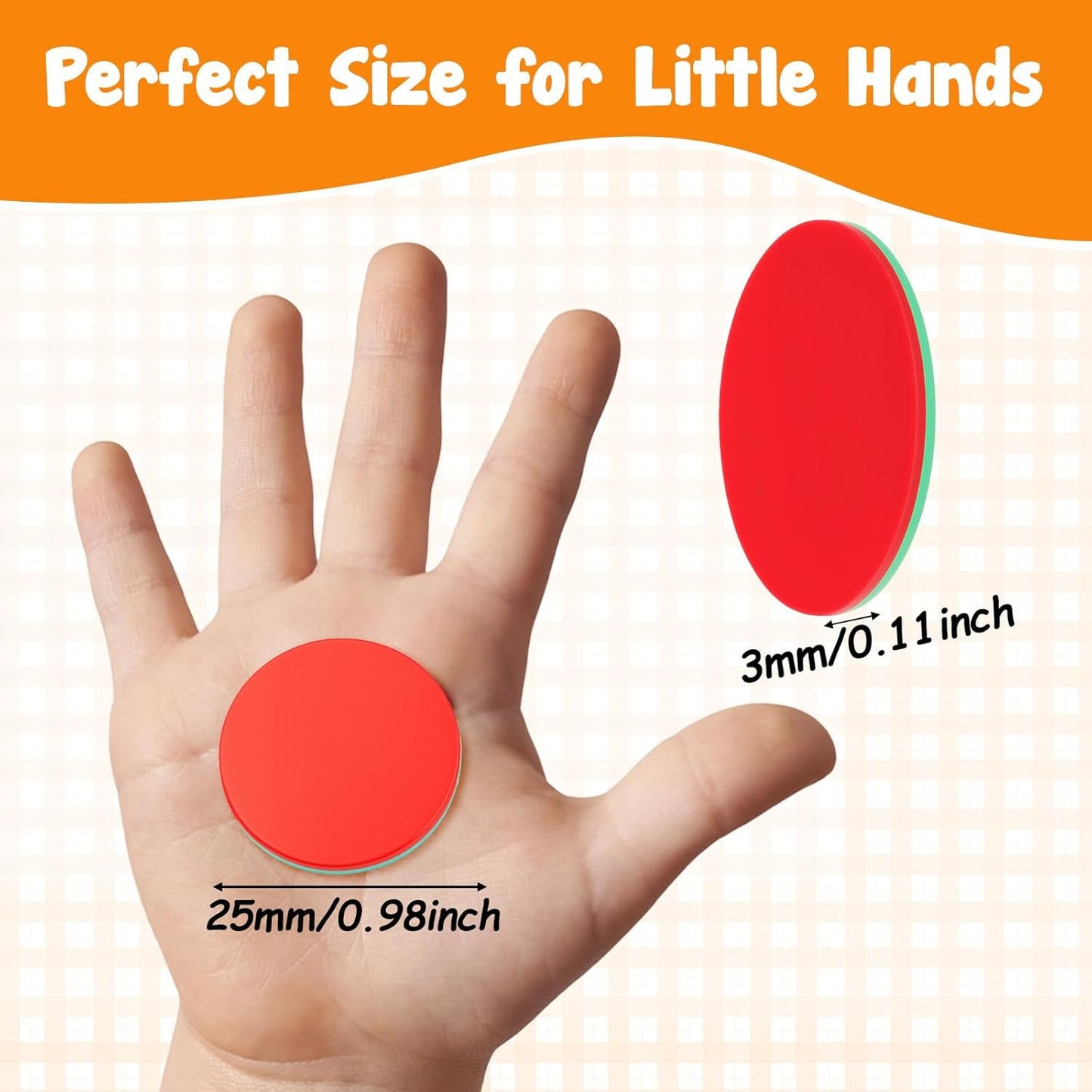 100 Pieces Learning Counters Two Color Counters for Math Practice Bingo Chips Math Counters for Kids for Game Classroom