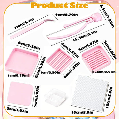 2.6mm Fuse Beads Craft Kit for Kids Adults, 8PCS Fuse Beads Tool Set with Pegboard, Sorting Trays, Tweezers, Bead Pickup Tool, Storage Container, Compatible with Perler Beads for DIY Art Crafts