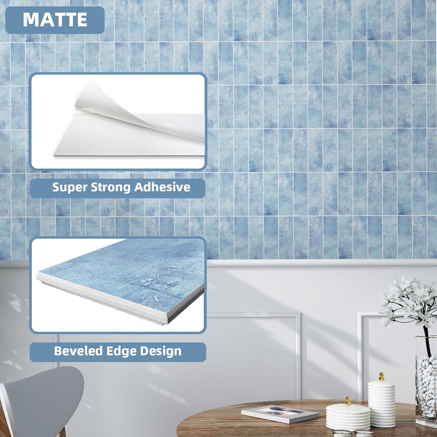 Tilingview 30 PCS Peel and Stick Backsplash Tile for Kitchen/Bathroom/Living Room, 3"x 9" Self-Adhesive Subway Tile for Backsplash, Matte Textures Tiles/Handmade Tiles (Sand Color)