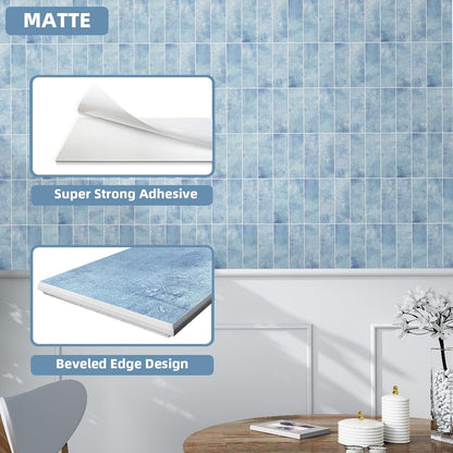 Tilingview 30 PCS Peel and Stick Backsplash Tile for Kitchen/Bathroom/Living Room, 3"x 9" Self-Adhesive Subway Tile for Backsplash, Matte Textures Tiles/Handmade Tiles (Sand Color)