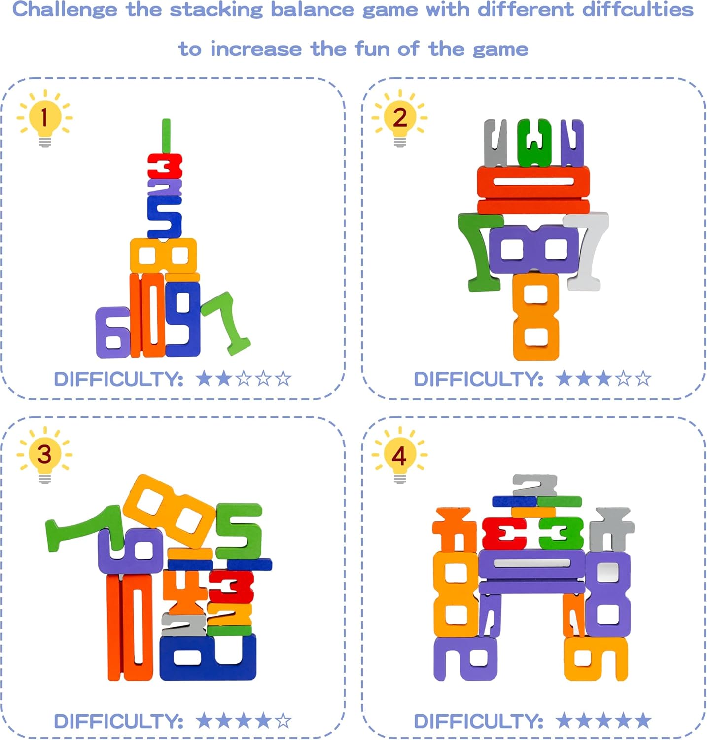 Large 30 Pcs Wooden Number Building Blokcs，Large Digit Blocks for Kids，Friends of 10 Blocks，Educational Tool Number Blocks for Kids 3+ Year Olds，Toys for Learning Math and Working on Balance