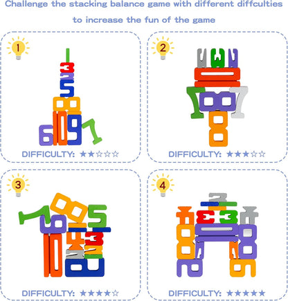 Large 30 Pcs Wooden Number Building Blokcs，Large Digit Blocks for Kids，Friends of 10 Blocks，Educational Tool Number Blocks for Kids 3+ Year Olds，Toys for Learning Math and Working on Balance