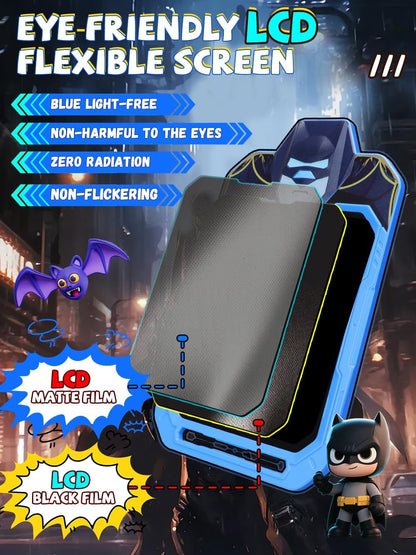LCD Writing Tablet for Kids 10 Inch Bat Hero for Toddler 3 4 5 6 7 8 - Paint, Doodle Board, Drawing Pad - Travel Toys, Road Trip Car Activities, Birthday Christmas Gift Boys & Man