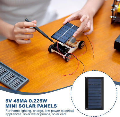 MECCANIXITY 8PCS 1.5V 0.09W 0.06A Mini Solar Panels for Solar Power, Small Solar Photovoltaic Cells Charge DIY Electric Toy Materials Solar System Kits, 1.18" x 1.18"
