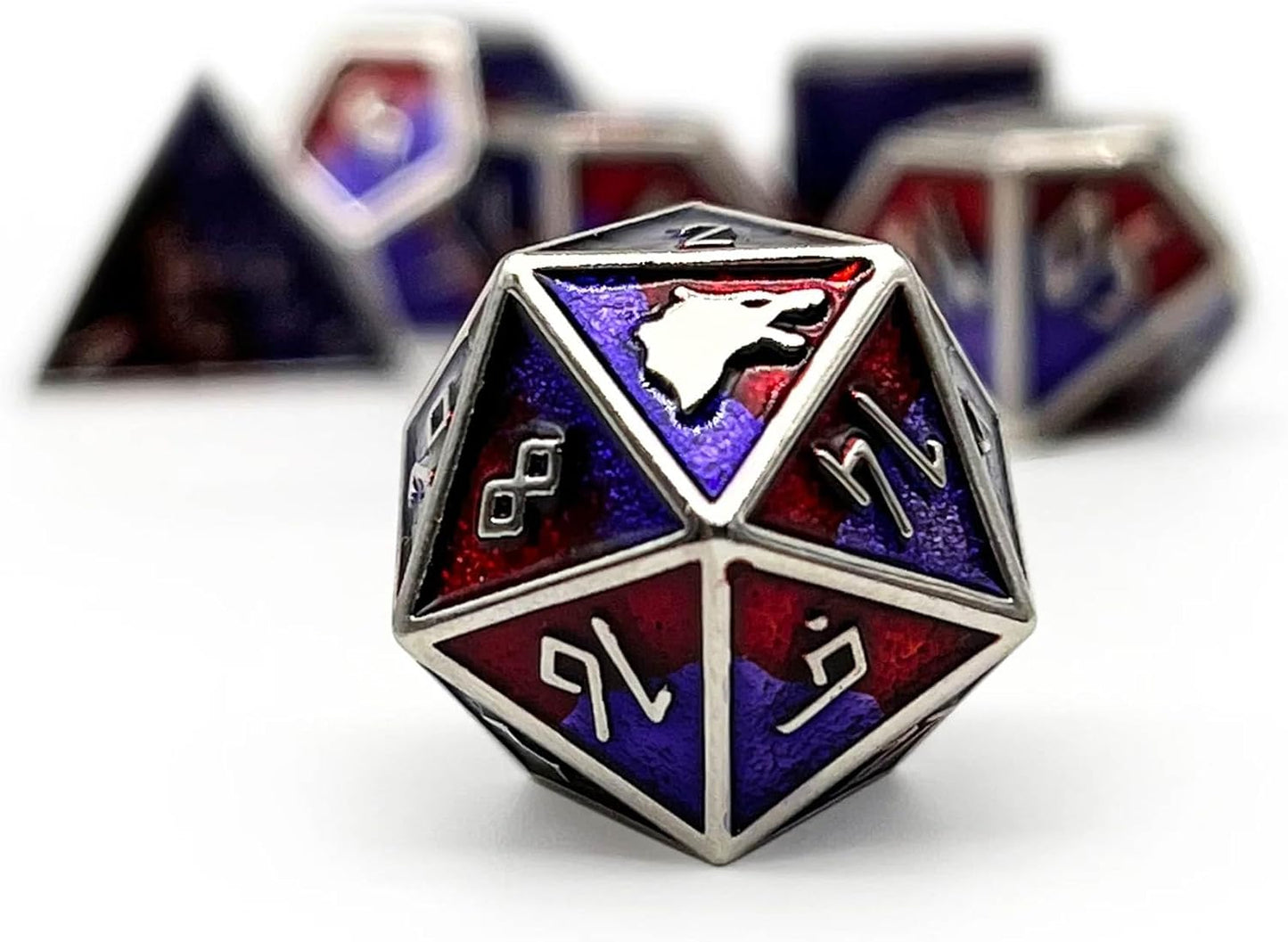 Norse Foundry Set of 7 Banshee Wail Norse Series Full Metal Polyhedral Dice RPG Math Games DND Pathfinder