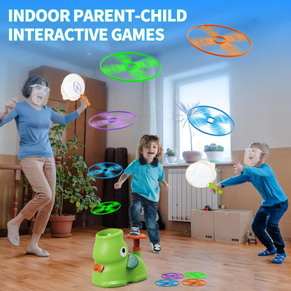 CPSYUB Outdoor Stomp Flying Disc Launcher Toys for Kids Ages 3 4 5 6 7 8 9 10, Elephant Butterfly Catching Game, Outside Yard Activities Chasing Toy, Outdoor Birthday for 3-8 Year Old Boys Girls