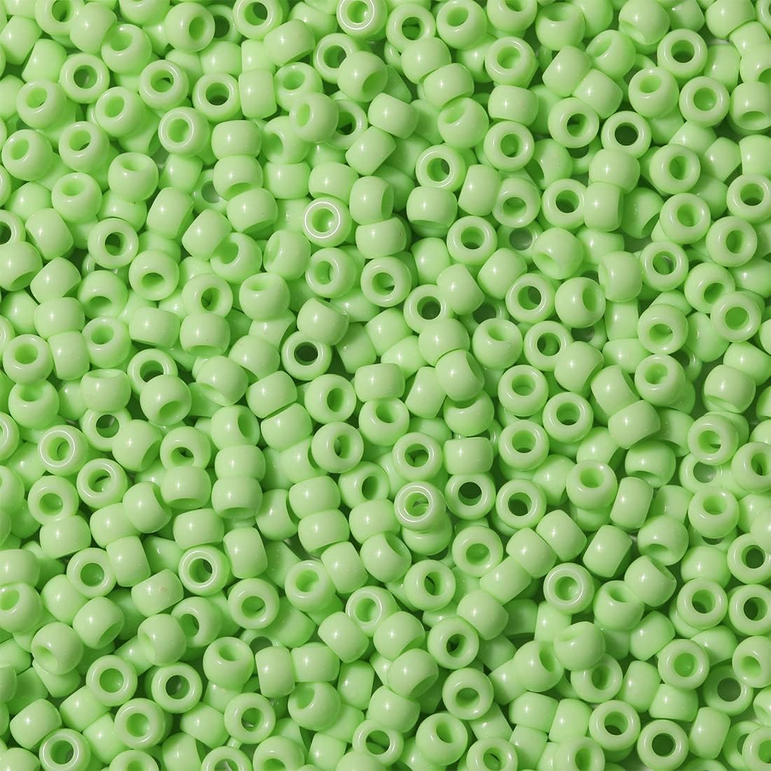 Bala&Fillic 6x9mm Army Green Pony Beads with Smooth Surface 1000pcs Crayon Color Craft Beads (Army Green)