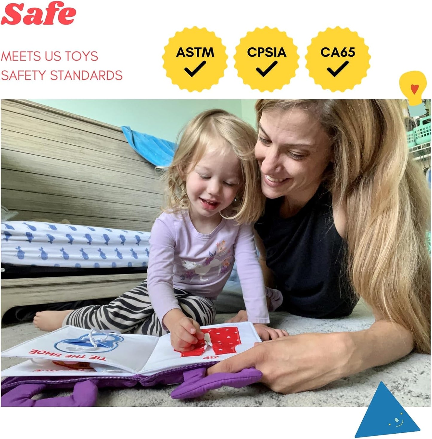 BAVY My Quiet Book - Toddler Travel Essential, Car Plane Airplane Toys, Montessori Busy Board Book, Activity Books for Toddlers 1-3, Gifts for 1 2 3 4 Year Old Girl, Birthday Gifts Toys Age 2-4
