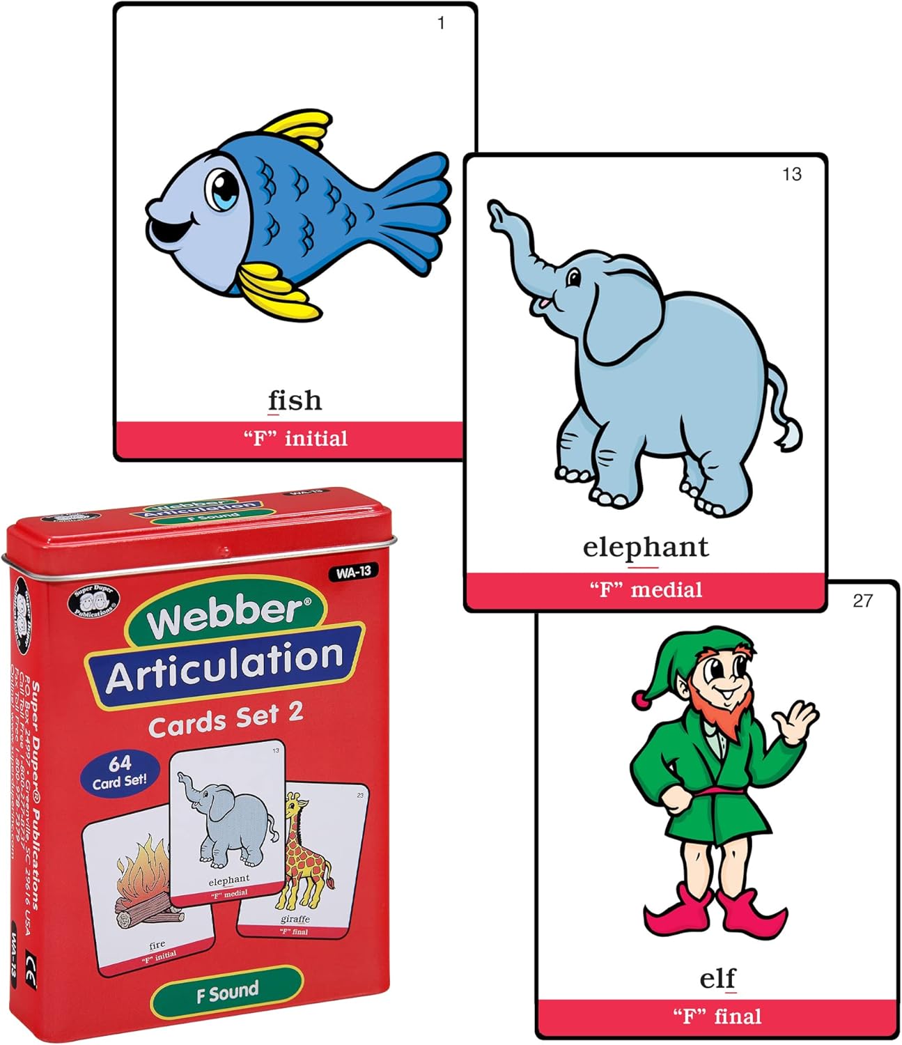 Super Duper Publications | Articulation F Sound Fun Deck | Vocabulary and Language Development Flash Cards | Educational Learning Materials for Children