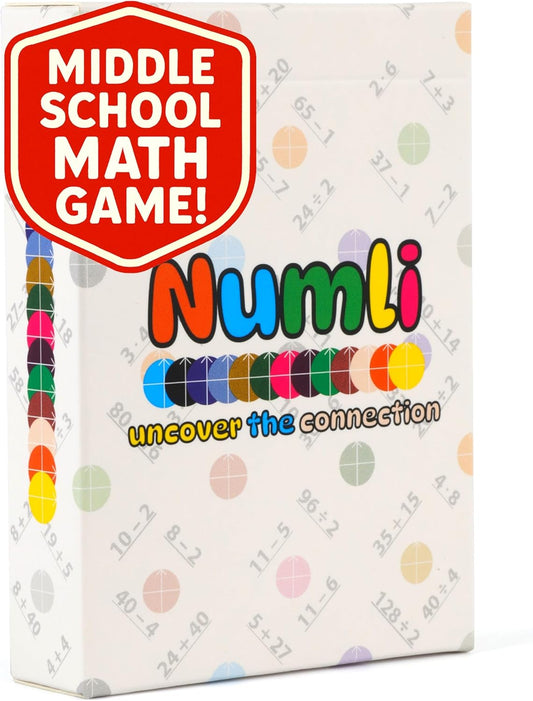 Numli - Math Booster Game 5th, 6th, 7th Grade - More Fun Than Flash Cards - Add, Subtract, Multiply, Divide - Classroom Games - Middle School Games - Math Card Games