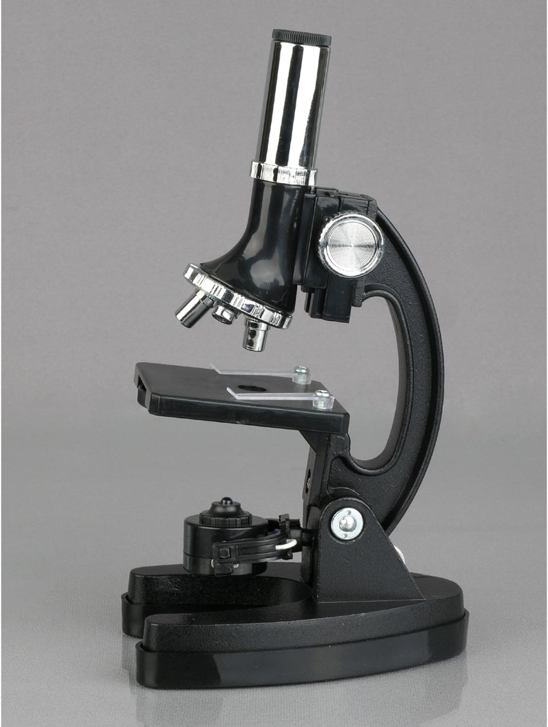 AmScope M30 Series 52-Piece STEM Microscope Kit for Kids - Monocular, Portable Compound Microscope for Kids - Includes Petri Dish, Slides & More - Black