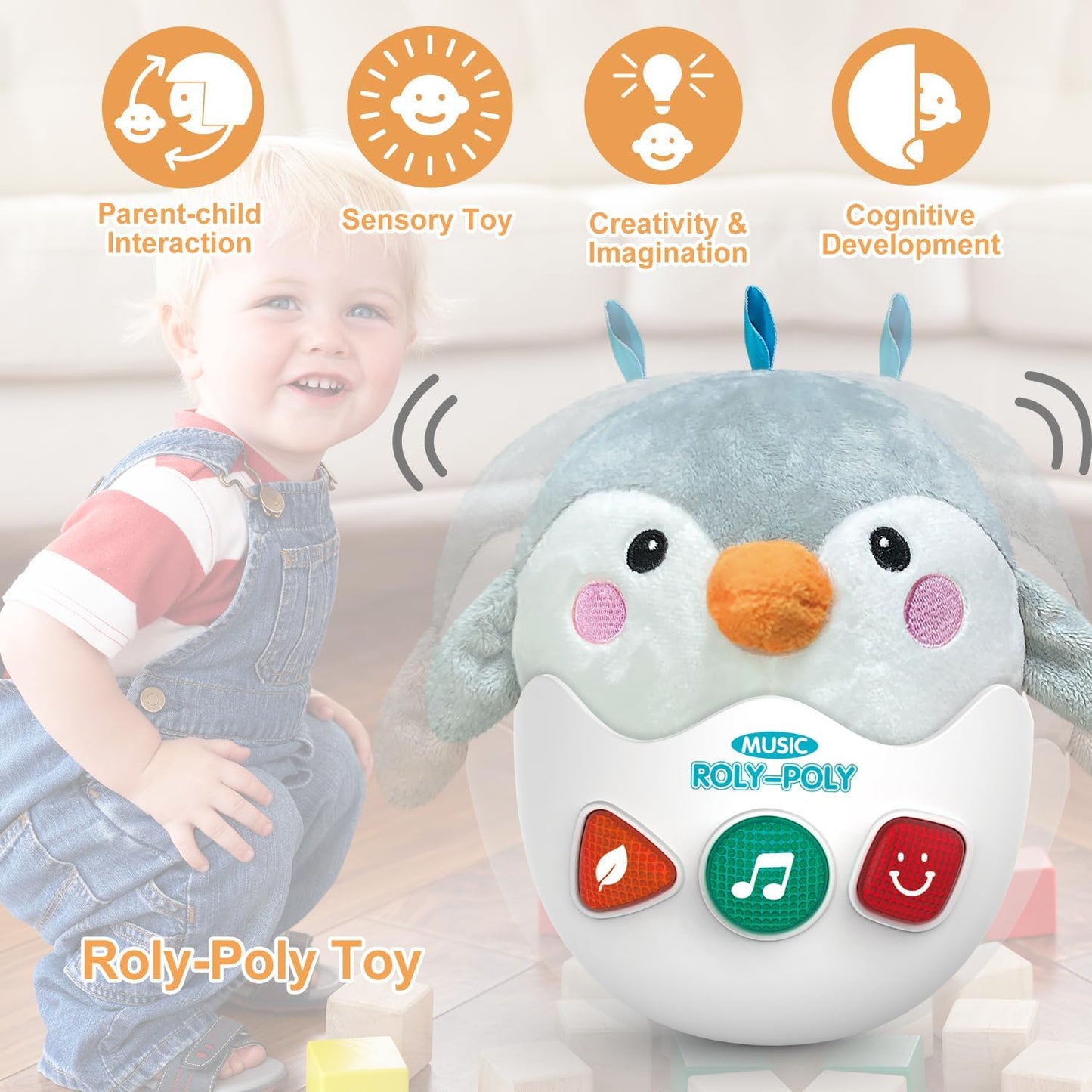 LTKFFFdp Baby Toys for Toddlers 1-3, Animal Plush Musical Toy, Nesting Cups Shape Sorter for Infant 6 to 12-18 Months, Learning Toy with Rattle, Birthday Gifts for Kids 9-12 Month Girl Boy