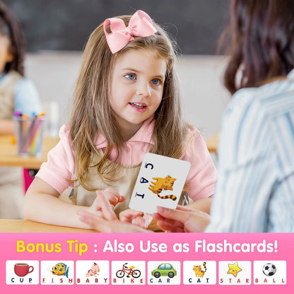 Matching Letter Game for 3 4 5 Year Old Girls Gifts, ABC Learning Toys for Kids Age 3-5, Educational Spelling Games Toys for Toddler Age 4-8, Preschool Birthday Gifts for 2 3 4 5 Year Old Boys Girls