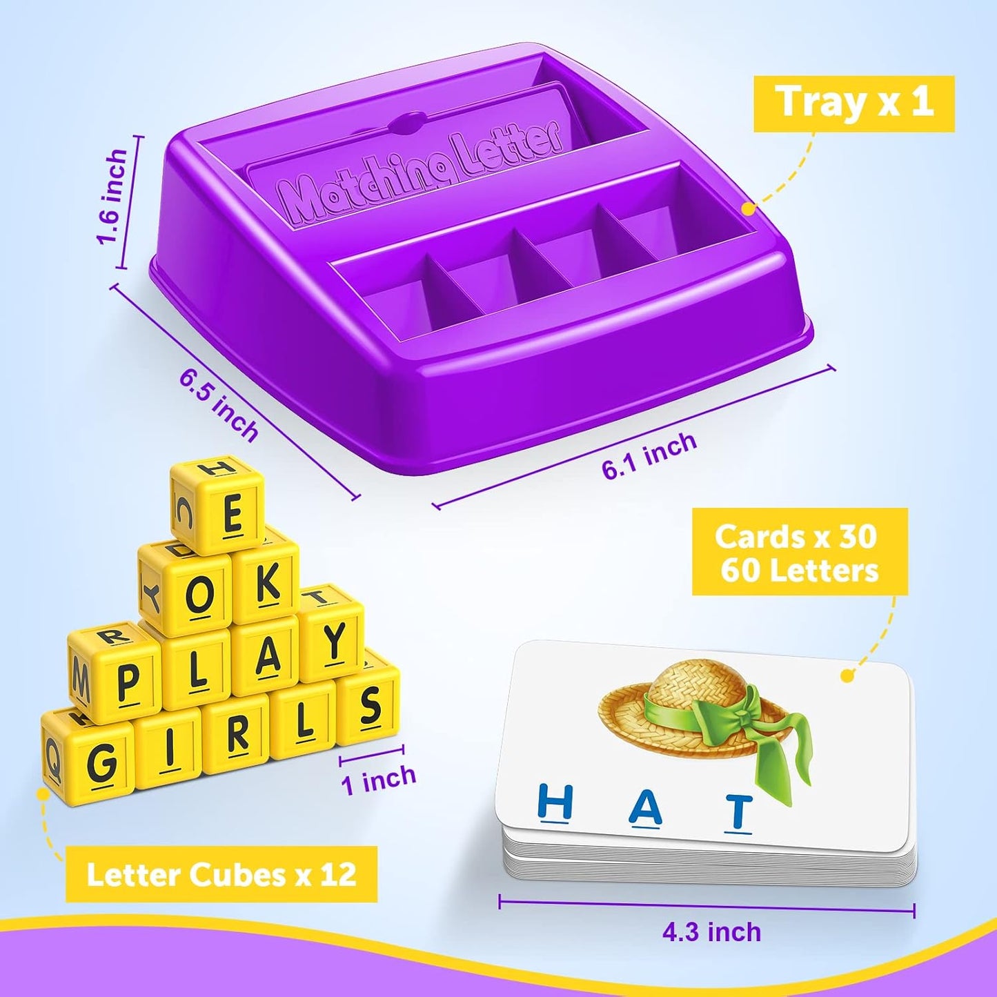 Toys for 3-8 Year Olds Boys Girls, Matching Letter Game Educational Games for Kids Ages 3-8 Easter Birthday Gifts for 3-8 Year Olds Boys Girls Preschool Kindergarten Educational Spelling Toys Green