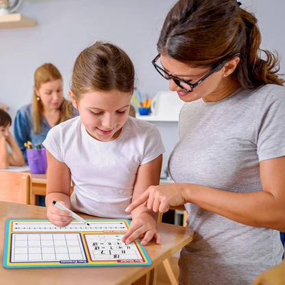 Aizweb 12 Pack Dry Erase Board Card,9" x 12" Small Whiteboard Number Line 120 Numbers Chart Ten Frame,Math Manipulatives Addition Subtraction Game for Student Classroom Must Haves Teacher Supplies