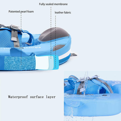 Baby Pool Float with UPF50+ 3D Adjustable Canopy, Add Tail Mambobaby Float Non Inflatable Infant Floats for Pool, Cartoon Narwhal Baby Floats (NPink with Canopy-U05NPCTLUROHML01U05)