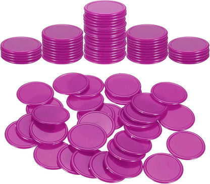 uxcell 100Pcs 0.8 Inch Plastic Poker Chips, Mini Bingo Chips Learning Counters Counting Counters Disks Markers Opaque Game Tokens for Game Play Math Counting, Yellow