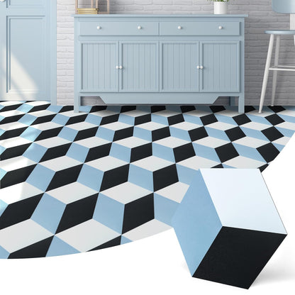 Art3d 10-Pack Hexagon Peel and Stick Flooring Tile Marble Look, Self Adhesive Waterproof Vinyl Floor Tile for Living Room, Kitchen, Bathroom, Bedroom, 11.8" x 10.2" White Marble