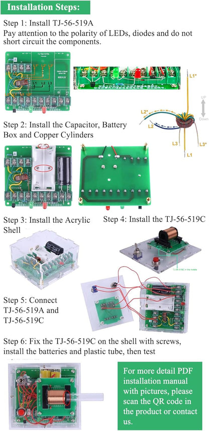 Soldering Practice Kit Projects DIY Toys Electric Magnetic Transmitter Educational Electronics Kit Mini DIY Shooting Game Fun Soldering Project