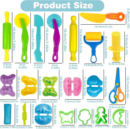 Unleash Creativity with 6 Unique Dino Molds Dough Toys Dough Accessories Set.Ideal as a Gift for Kids Aged 3-4-8 Years