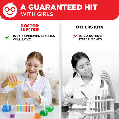 Doctor Jupiter Preschool Science Kit for Kids Ages 3-5 | Toddler Learning Activities, Birthday Gift Ideas for 3-4-5 Year Old Girls | Learning & Educational Toy STEM Kit with 100+ Experiments