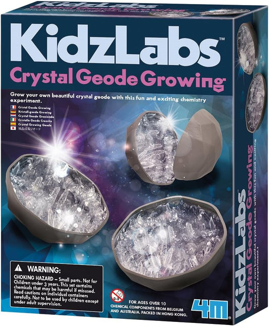 4M Glow Crystal Growing Kit - Grow a DIY Crystal Experiment Specimen, A Great Educational STEM Toys Crystal Making Gift for Kids & Teens, Boys & Girls