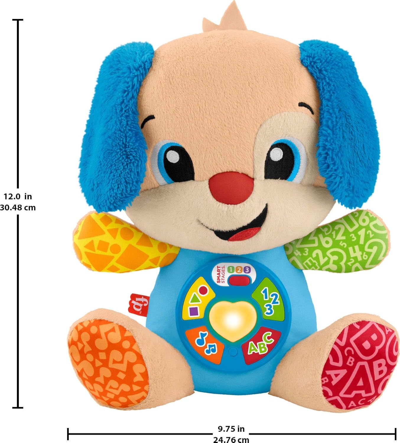 Fisher-Price Baby Learning Toy Laugh & Learn Smart Stages Sis Pink Musical Plush with Smart Stages for Infants Ages 6+ Months, Multilanguage Version