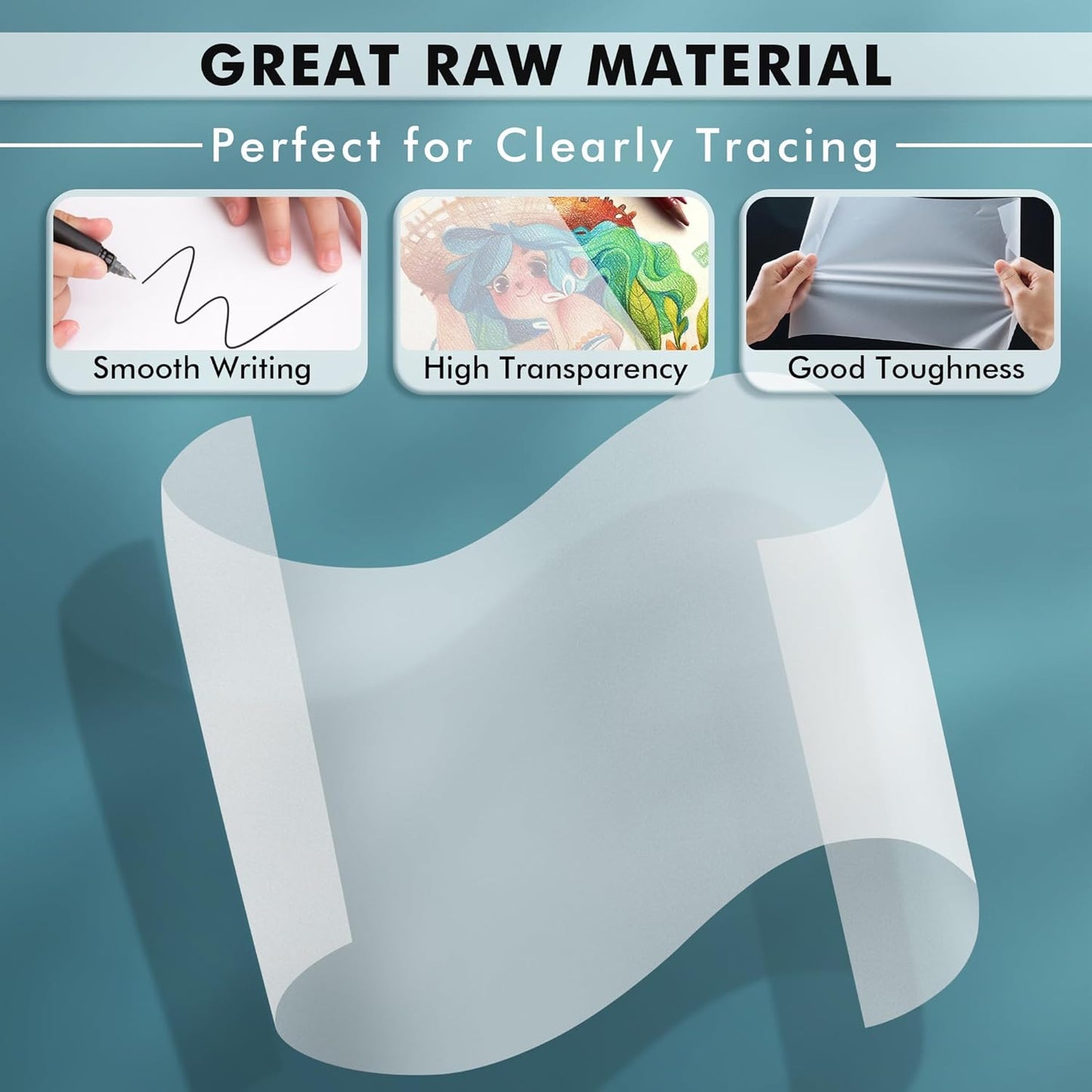 Koala 110 Sheets Tracing Paper 8.5x11 inch White Translucent Paper for Tracing, 32lb/50gsm for Trace Images, Sketch, Drawing, Overlays