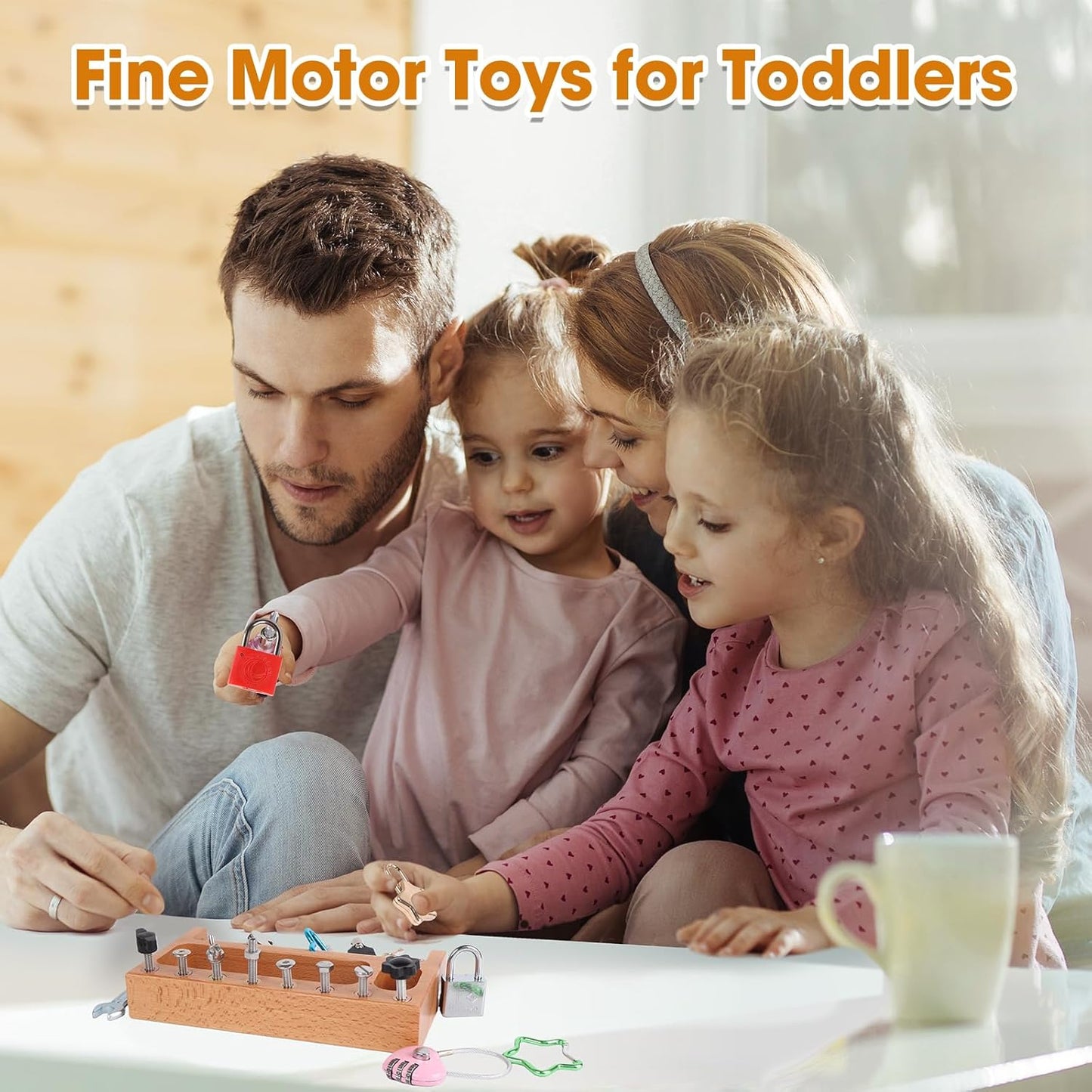 Sensory Bin Tools Montessori Screwdriver Board Set Lock and Key Toys Fine Motor Skills STEM Kits Quiet Toys Autism Classroom Must Haves