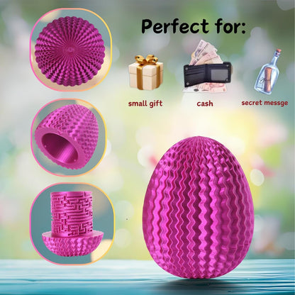 2026 Creative Gift Box: Easter Egg Mystery Puzzle with Hidden Compartment, Reusable Brain Teaser Game for Adults & Kids, Money Gift Ideas for Birthday Christmas Party Celebration
