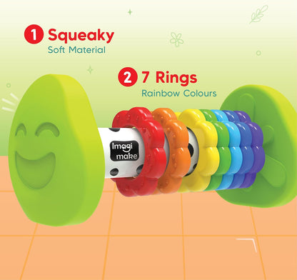 Imagimake Stacking Pots Toys | Leaps & Bounds 6+ Month Old Baby Toy | Learning Toy for Infant & Toddler | 5-in-1 Play & Learn | Stacking, Nesting, Pretend Play | First Birthday Gifts for Girls & Boys