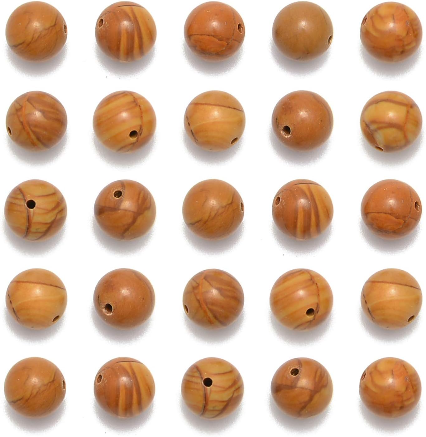 NCB 100pcs Original Natural Stone Beads Gemstone Round Loose Beads 6mm 8mm 10mm (Blue Aventurine, 6mm 100Beads) - Colors B